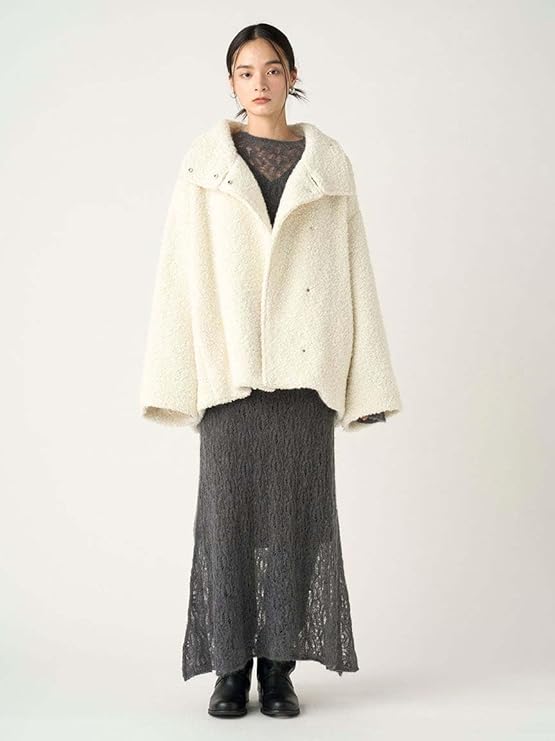 Amazon.co.jp: [フレイ アイディー] ウールモヘアブークレミドルコート